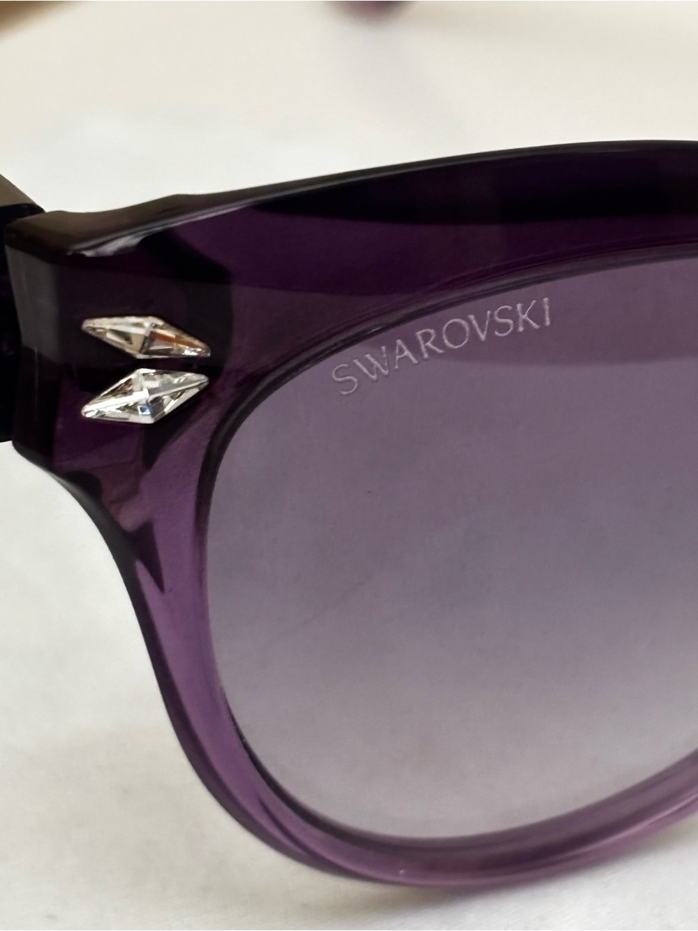 RARE Swarovski Purple Crystal-Embellished Sunglasses